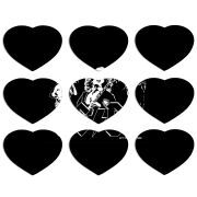 Магнитные фотопазлы Сердце 50 на 50 набор 9 штук 