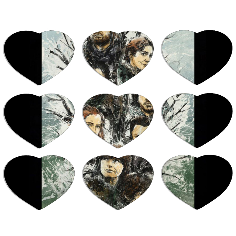 Магнитные фотопазлы Сердце 50 на 50 набор 9 штук 