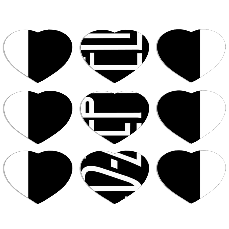 Магнитные фотопазлы Сердце 50 на 50 набор 9 штук 