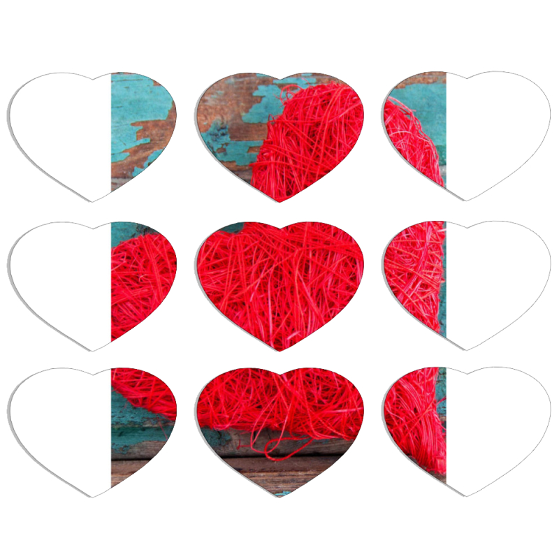 Магнитные фотопазлы Сердце 50 на 50 набор 9 штук 