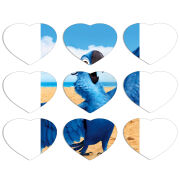 Магнитные фотопазлы Сердце 50 на 50 набор 9 штук 