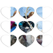 Магнитные фотопазлы Сердце 50 на 50 набор 9 штук 