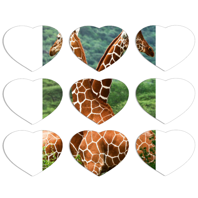 Магнитные фотопазлы Сердце 50 на 50 набор 9 штук 