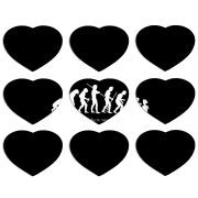 Магнитные фотопазлы Сердце 50 на 50 набор 9 штук 