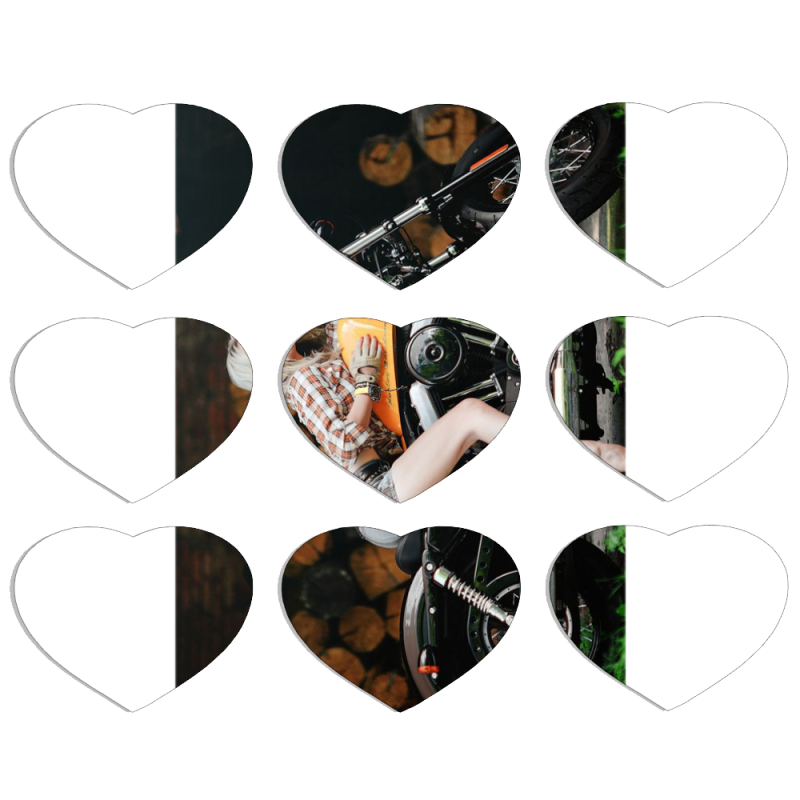 Магнитные фотопазлы Сердце 50 на 50 набор 9 штук 