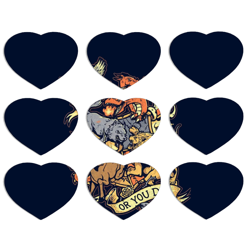 Магнитные фотопазлы Сердце 50 на 50 набор 9 штук 