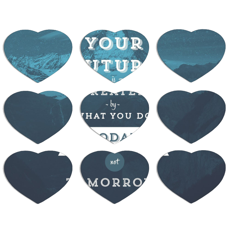 Магнитные фотопазлы Сердце 50 на 50 набор 9 штук 