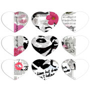 Магнитные фотопазлы Сердце 50 на 50 набор 9 штук 