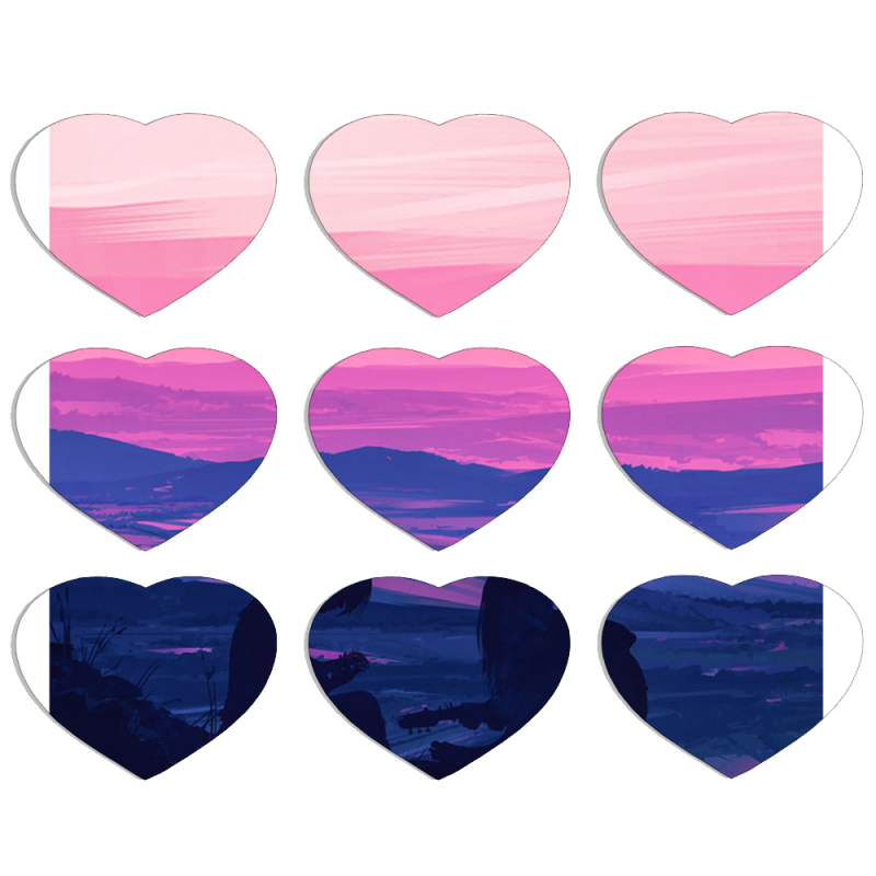 Магнитные фотопазлы Сердце 50 на 50 набор 9 штук Top of the World
