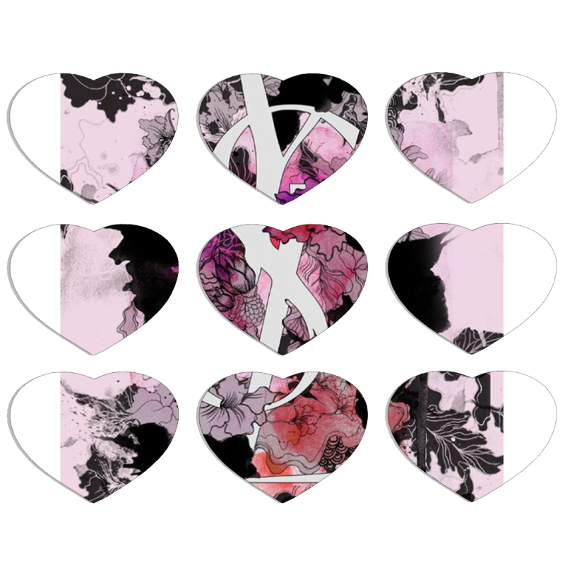 Магнитные фотопазлы Сердце 50 на 50 набор 9 штук 