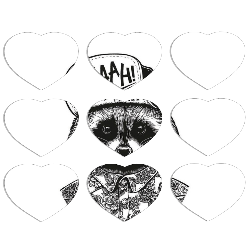 Магнитные фотопазлы Сердце 50 на 50 набор 9 штук 