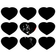 Магнитные фотопазлы Сердце 50 на 50 набор 9 штук 