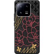 Черный чехол BoxFace Xiaomi 13 Pro FranceFlowers