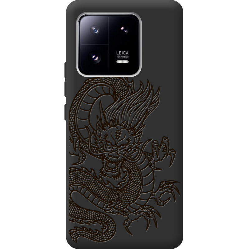 Черный чехол BoxFace Xiaomi 13 Pro Chinese Dragon