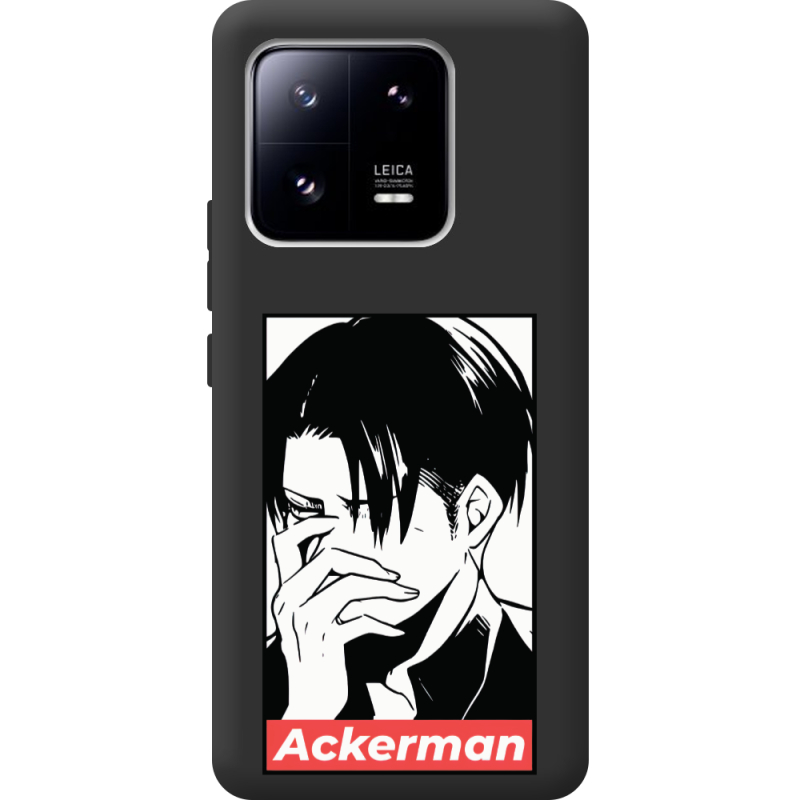 Черный чехол BoxFace Xiaomi 13 Pro Attack On Titan - Ackerman