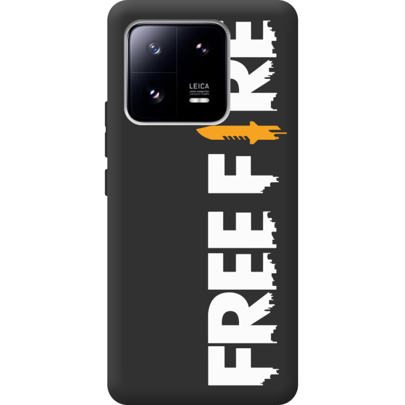 Черный чехол BoxFace Xiaomi 13 Pro Free Fire White Logo