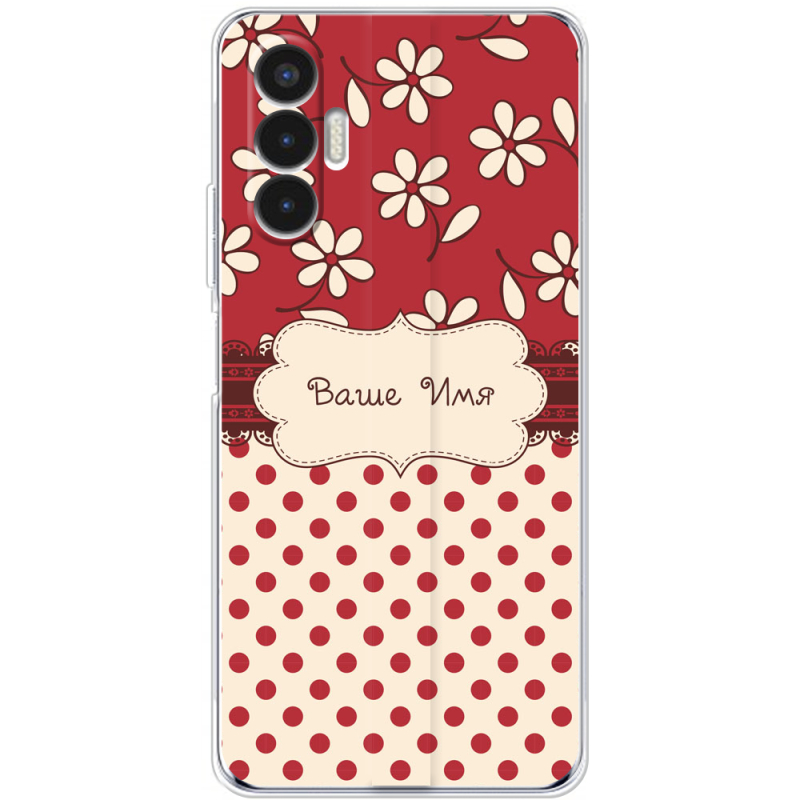 Чехол BoxFace Tecno POVA 3 Именной Polka Dots