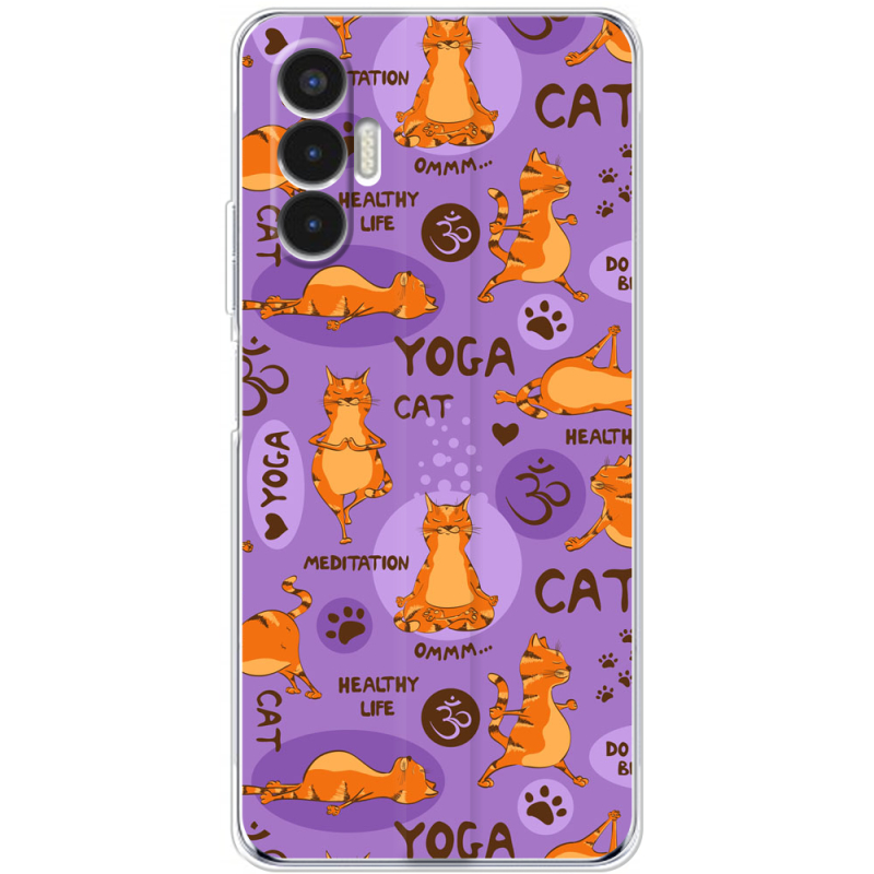 Чехол BoxFace Tecno POVA 3 Yoga Cat