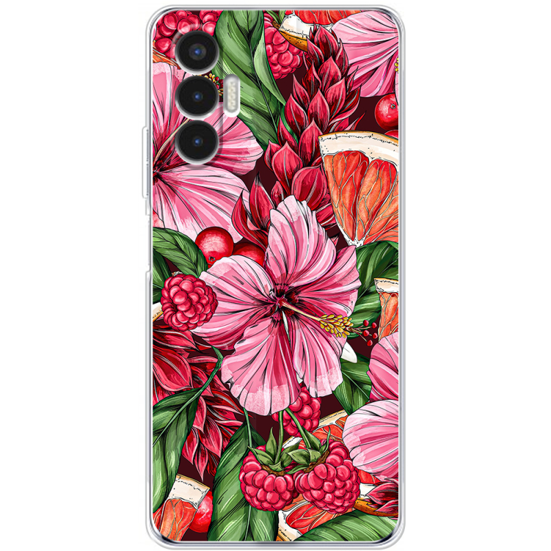 Чехол BoxFace Tecno POVA 3 Tropical Flowers