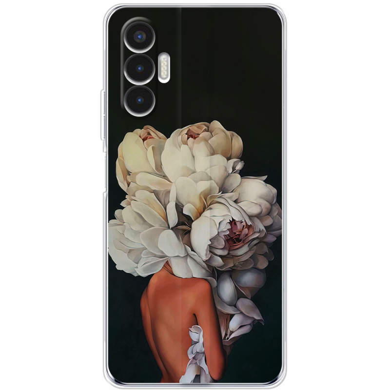 Чехол BoxFace Tecno POVA 3 Exquisite White Flowers