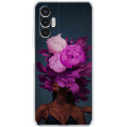 Чехол BoxFace Tecno POVA 3 Exquisite Purple Flowers