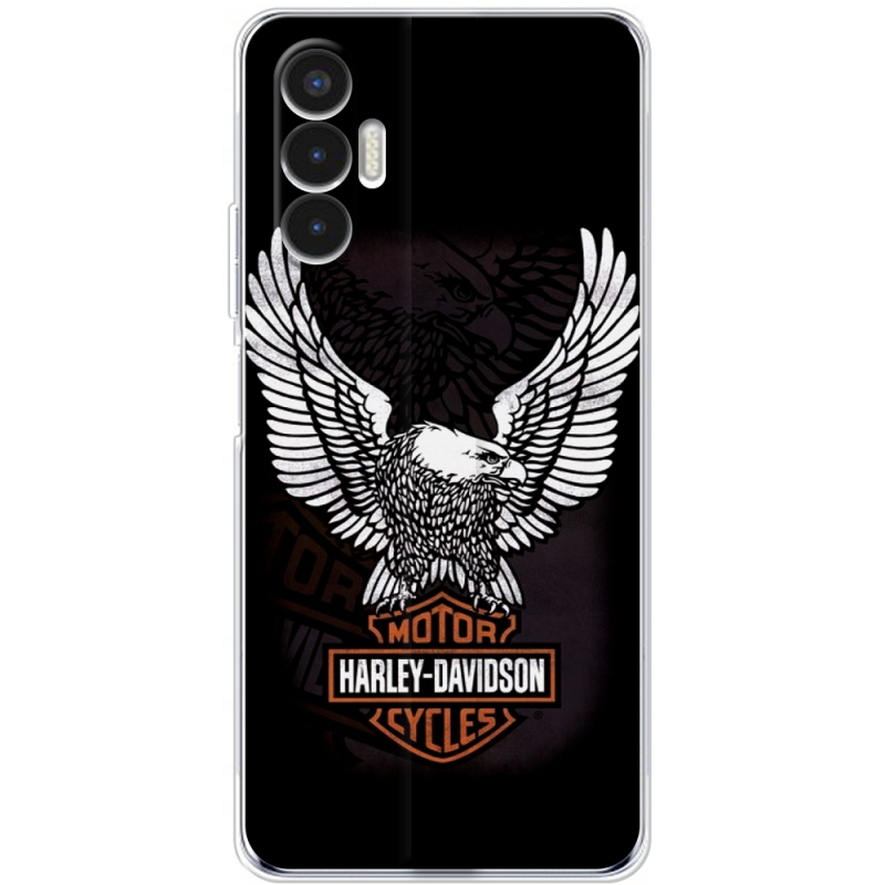 Чехол BoxFace Tecno POVA 3 Harley Davidson and eagle