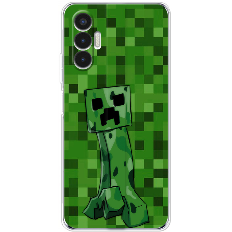 Чехол BoxFace Tecno POVA 3 Minecraft Creeper