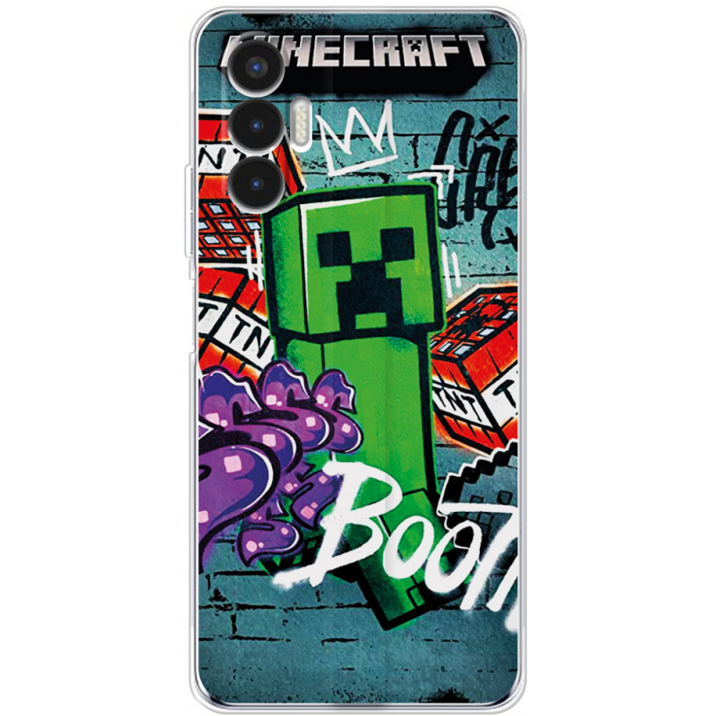 Чехол BoxFace Tecno POVA 3 Minecraft Graffiti