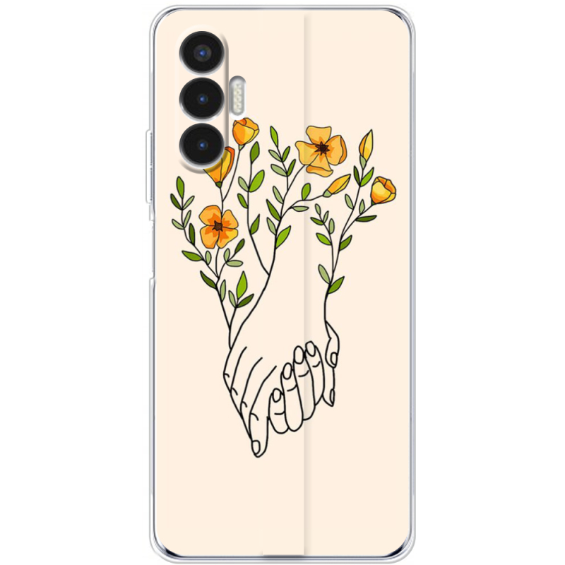 Чехол BoxFace Tecno POVA 3 Flower Hands