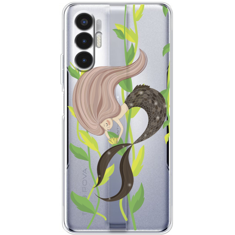 Прозрачный чехол BoxFace Tecno POVA 3 Cute Mermaid