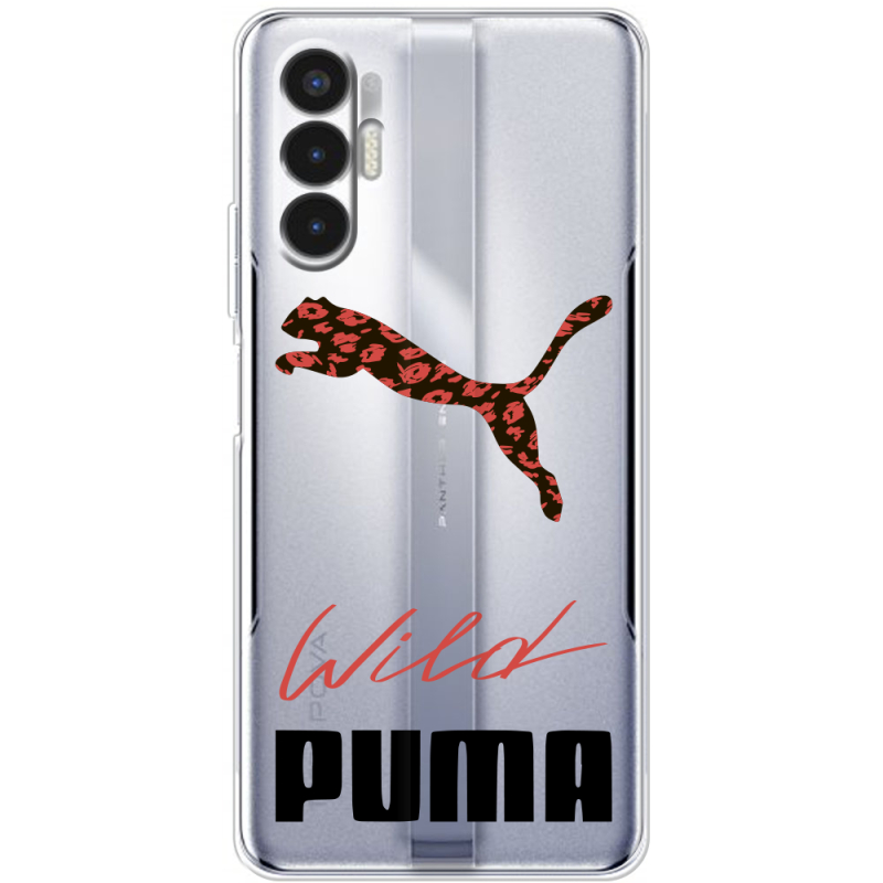 Прозрачный чехол BoxFace Tecno POVA 3 Wild Cat