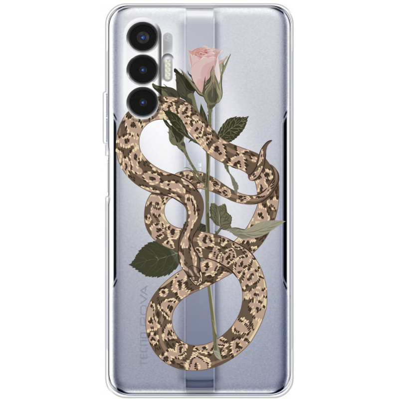 Прозрачный чехол BoxFace Tecno POVA 3 Glamor Snake