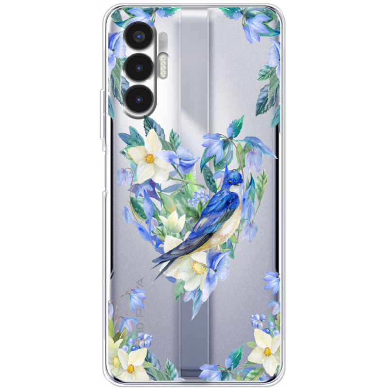 Прозрачный чехол BoxFace Tecno POVA 3 Spring Bird