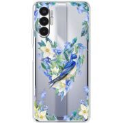 Прозрачный чехол BoxFace Tecno POVA 3 Spring Bird