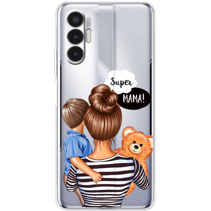 Прозрачный чехол BoxFace Tecno POVA 3 Super Mama and Son