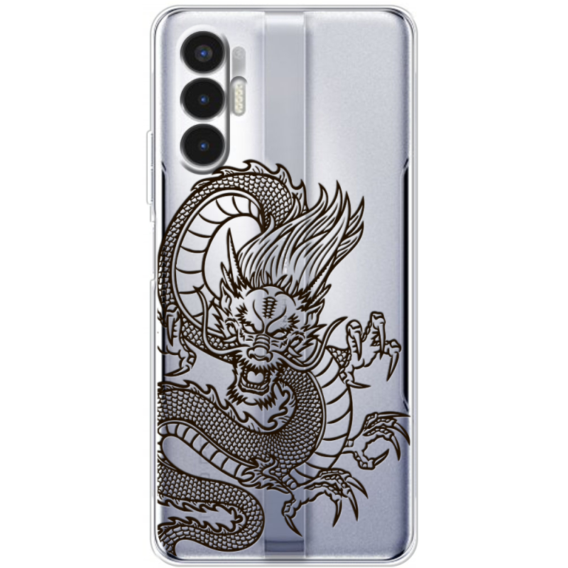 Прозрачный чехол BoxFace Tecno POVA 3 Chinese Dragon