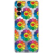 Прозрачный чехол BoxFace Tecno POVA 3 Hippie Flowers