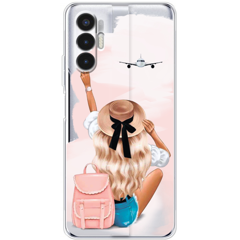 Прозрачный чехол BoxFace Tecno POVA 3 Travel Girl