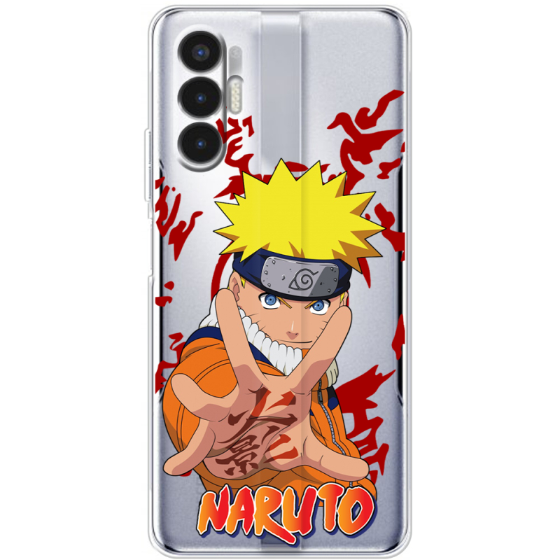 Прозрачный чехол BoxFace Tecno POVA 3 Naruto