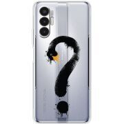 Прозрачный чехол BoxFace Tecno POVA 3 Swan question