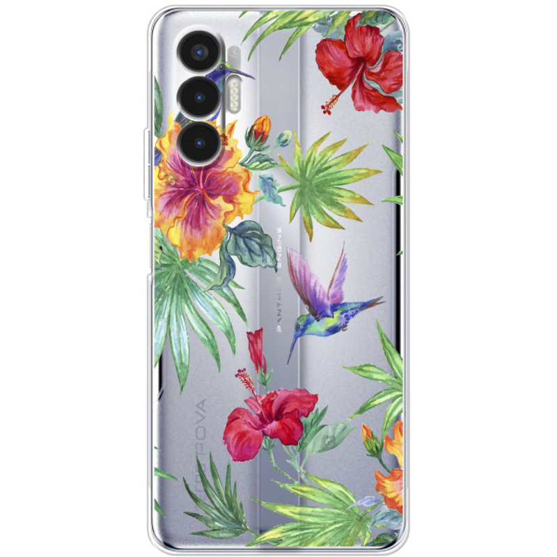 Прозрачный чехол BoxFace Tecno POVA 3 Tropical