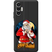 Черный чехол BoxFace Tecno POVA 3 Cool Santa