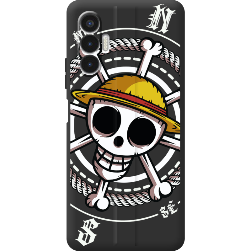 Черный чехол BoxFace Tecno POVA 3 One Piece Компас