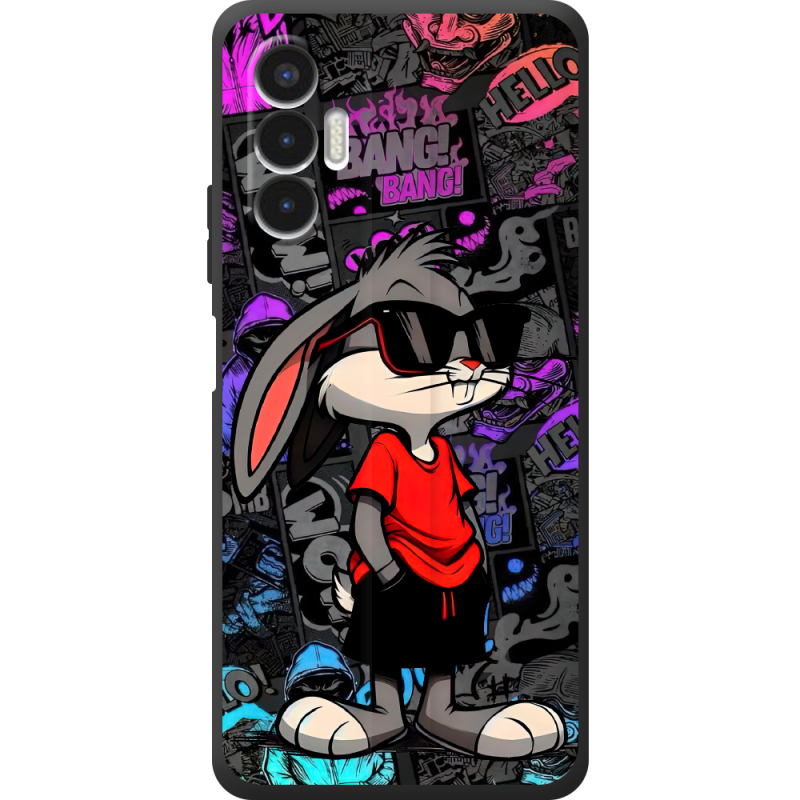 Черный чехол BoxFace Tecno POVA 3 Малий вухань