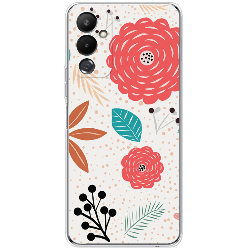 Чехол BoxFace Tecno POVA 4 Line Flowers