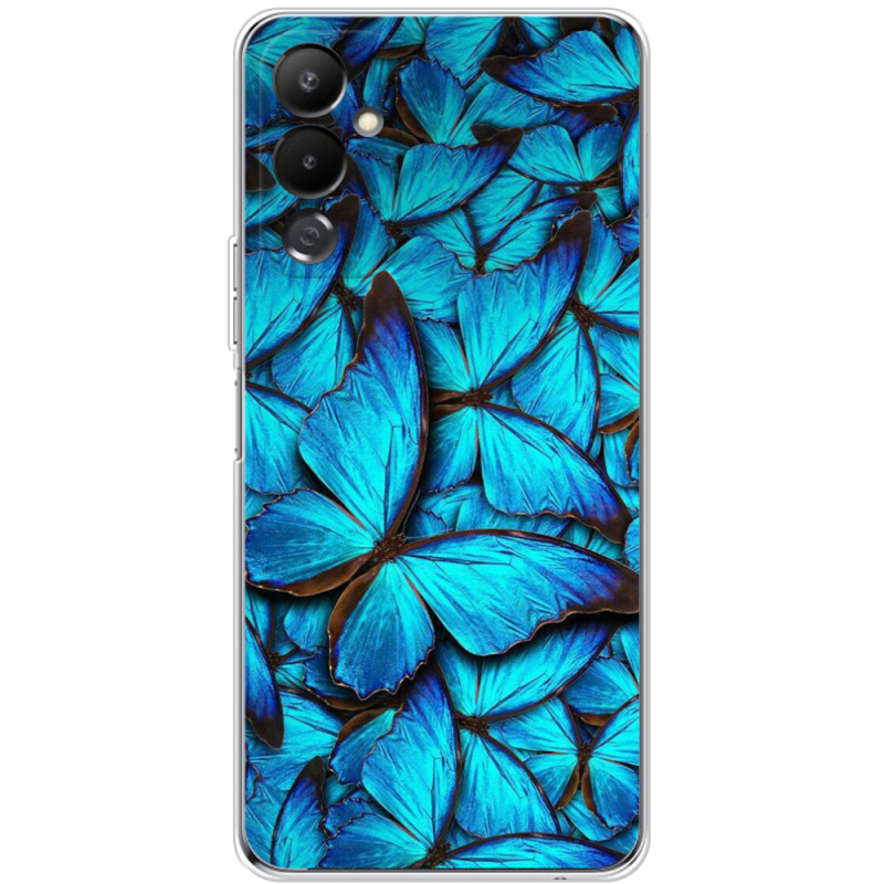 Чехол BoxFace Tecno POVA 4 лазурные бабочки