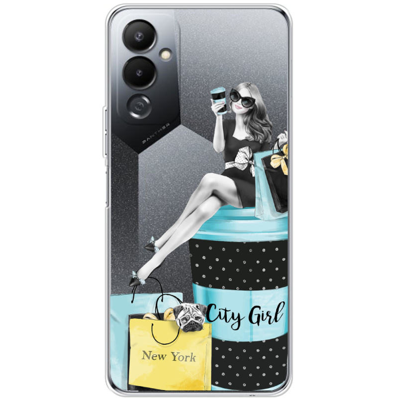 Прозрачный чехол BoxFace Tecno POVA 4 City Girl