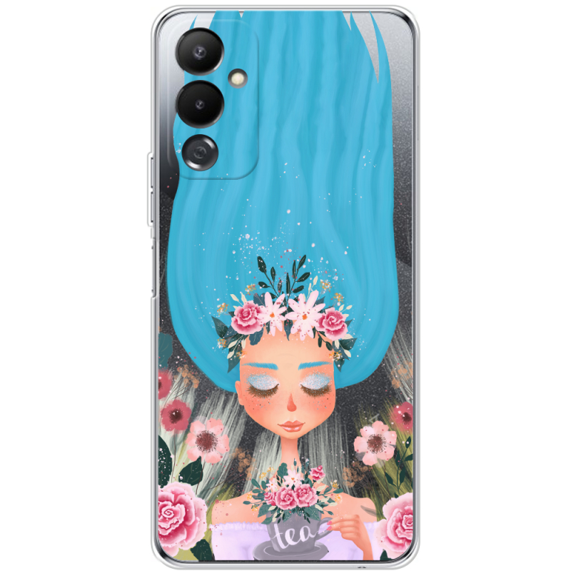 Прозрачный чехол BoxFace Tecno POVA 4 Blue Hair