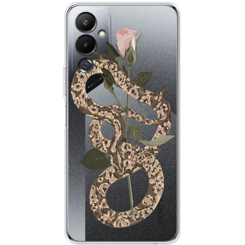 Прозрачный чехол BoxFace Tecno POVA 4 Glamor Snake