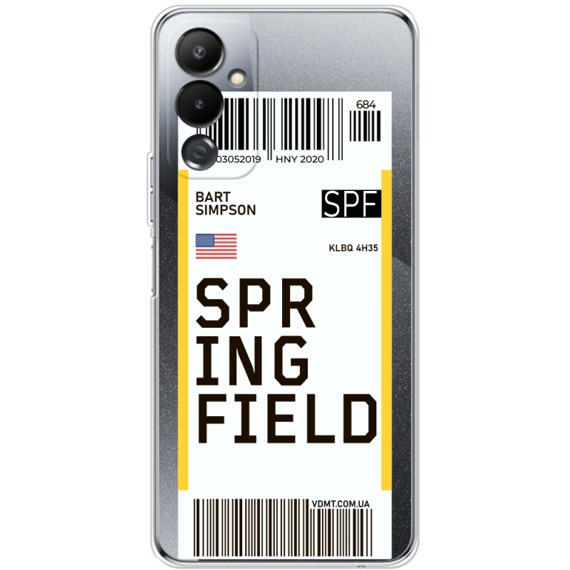 Прозрачный чехол BoxFace Tecno POVA 4 Ticket Springfield